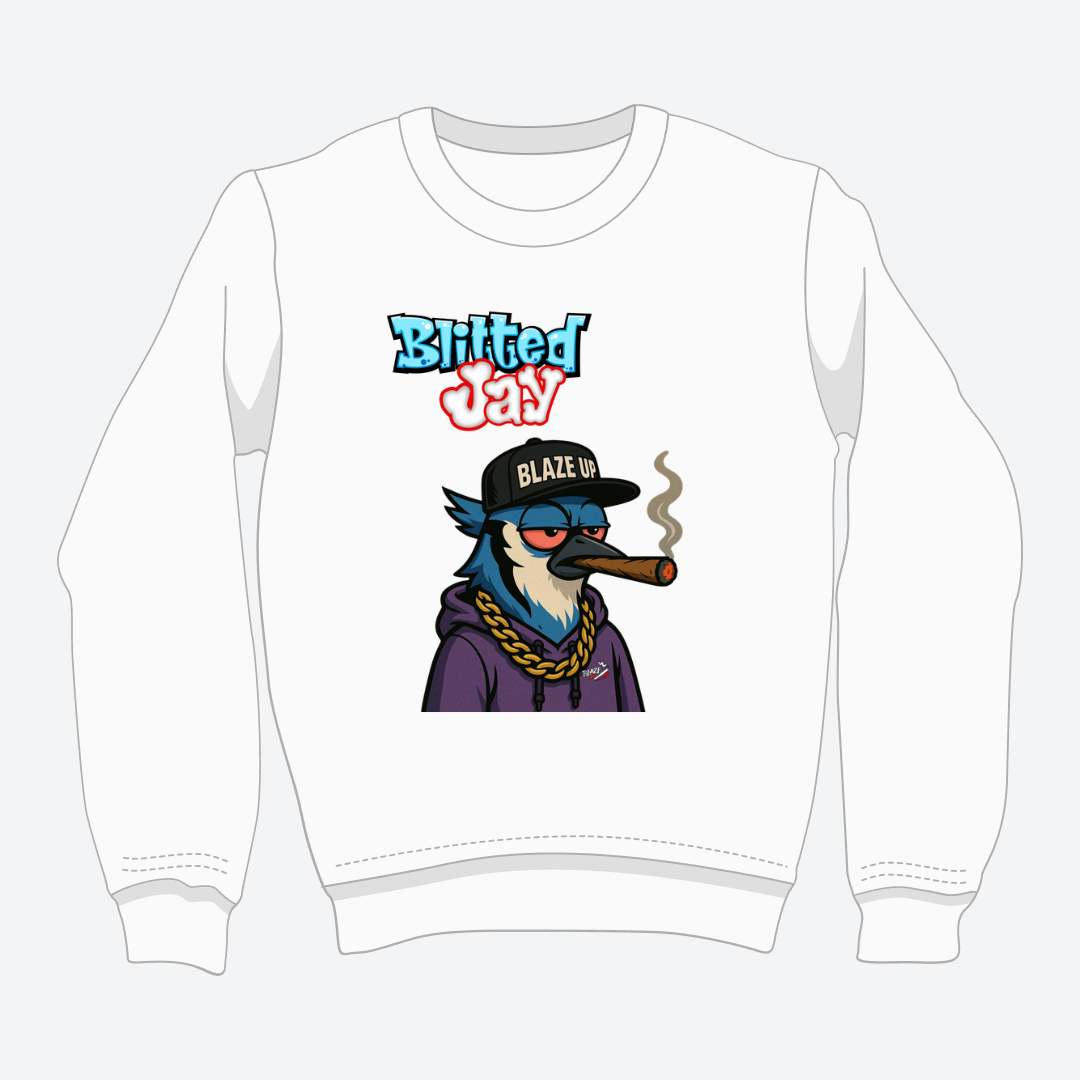 Blitted Jay Crewneck
