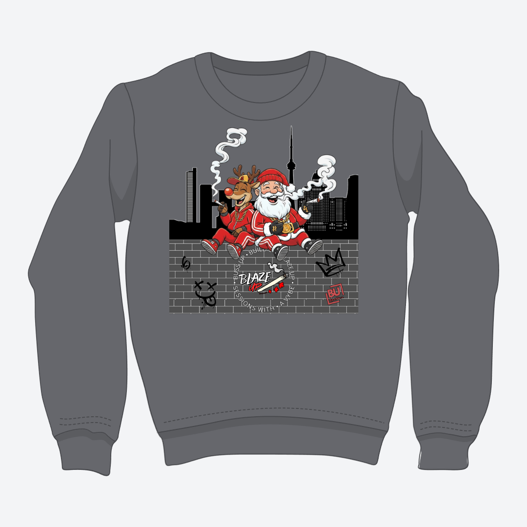 BU Rudolph & Santa Crewneck