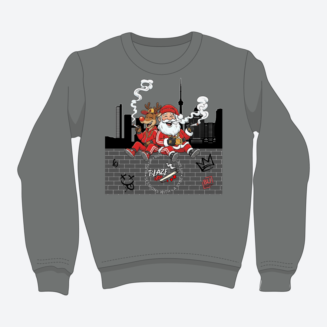 BU Rudolph & Santa Crewneck