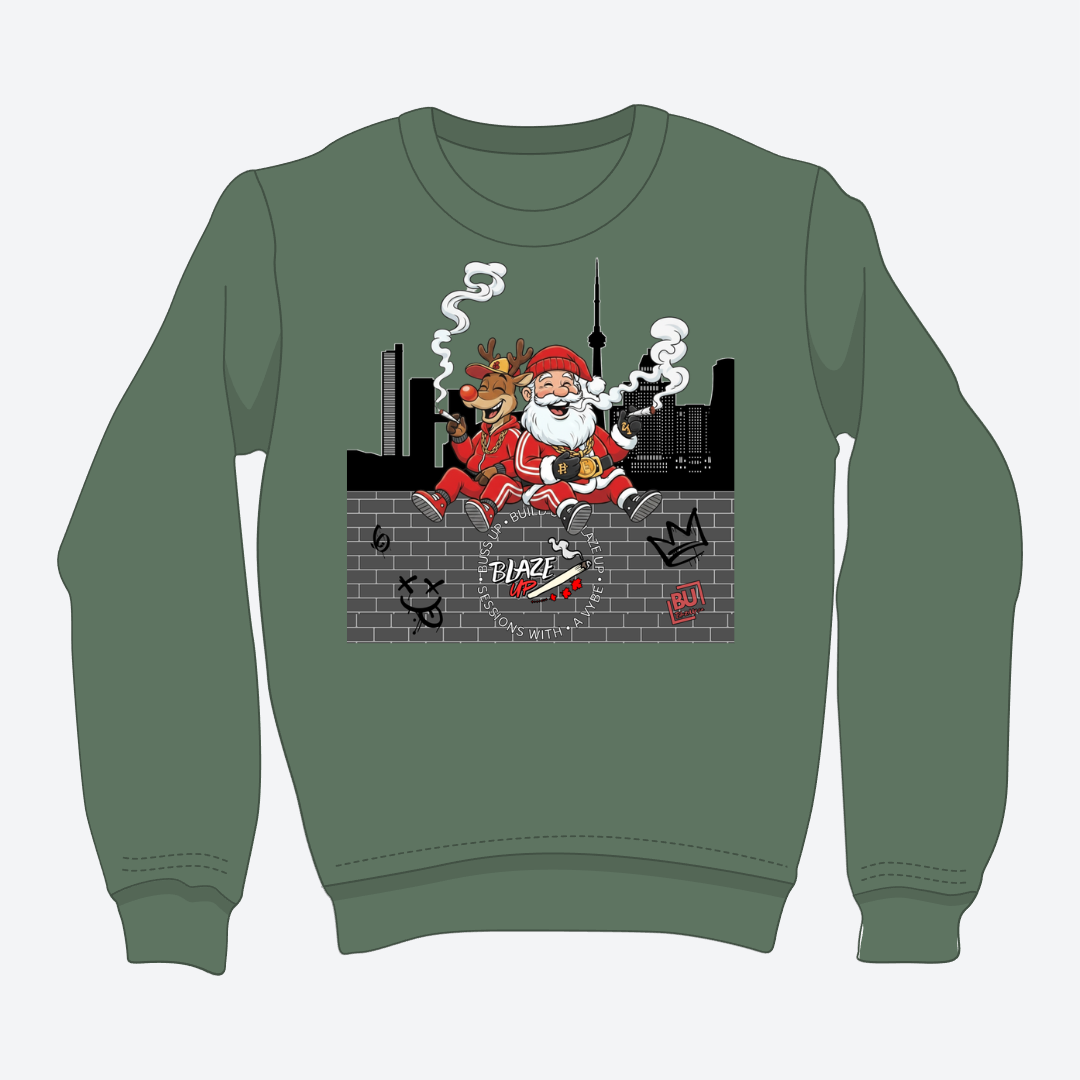 BU Rudolph & Santa Crewneck