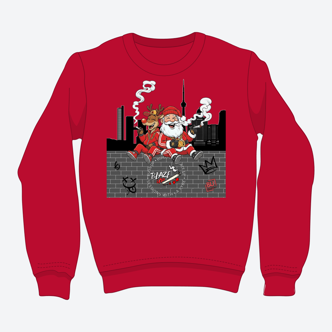 BU Rudolph & Santa Crewneck