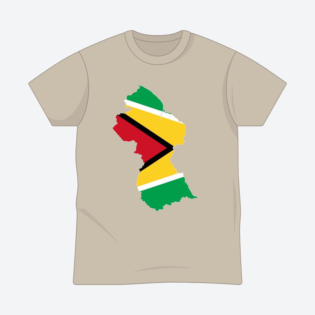 Blaze Up - Guyana Map Tee