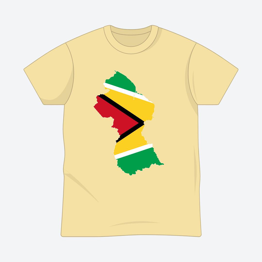 Blaze Up - Guyana Map Tee