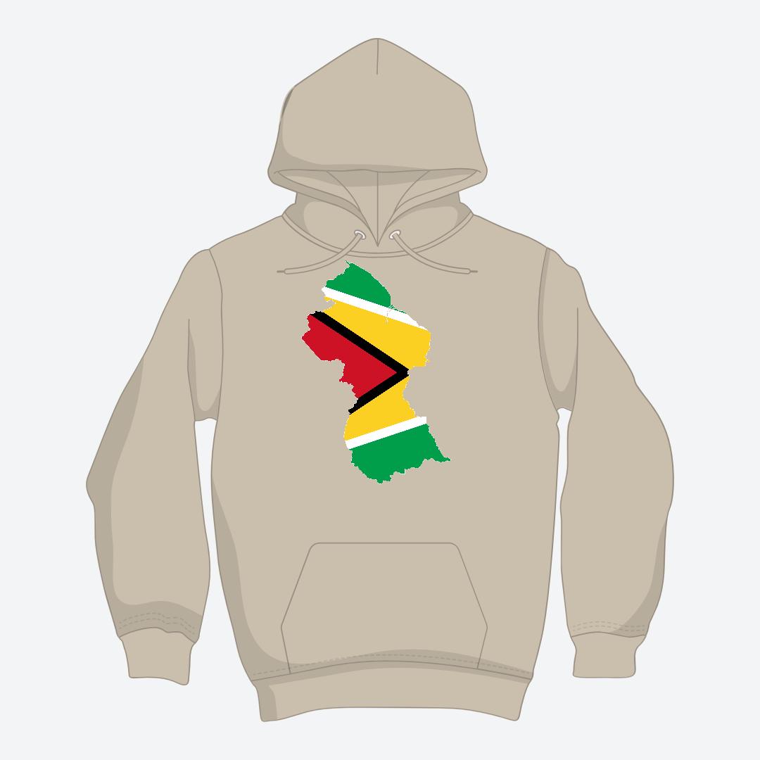 Blaze Up - Guyana Map Hoodie