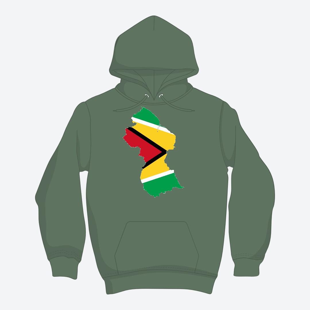 Blaze Up - Guyana Map Hoodie