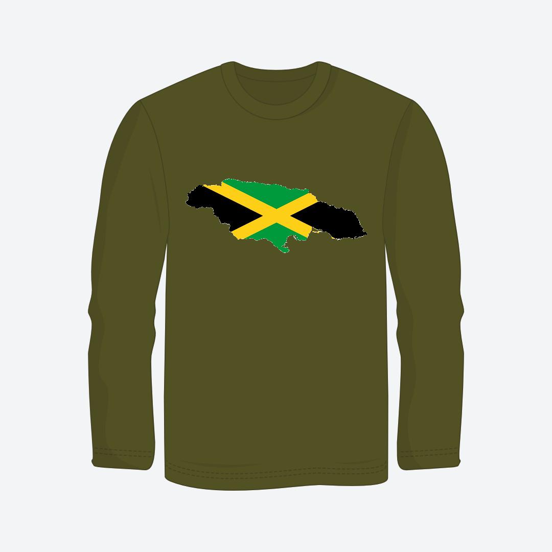Blaze Up - Jamaica Map Long Sleeve